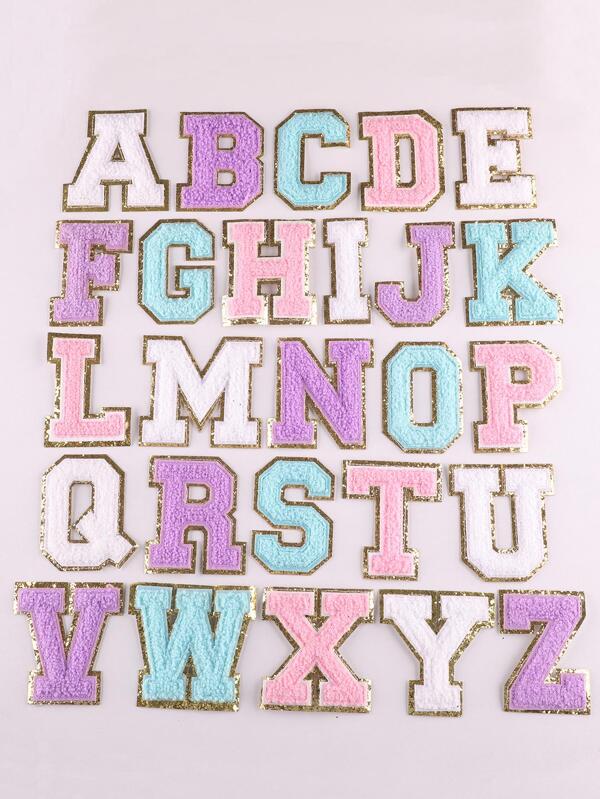 1 Iron on Letters CUSTOM Embroidered Letter Patches for Jackets 