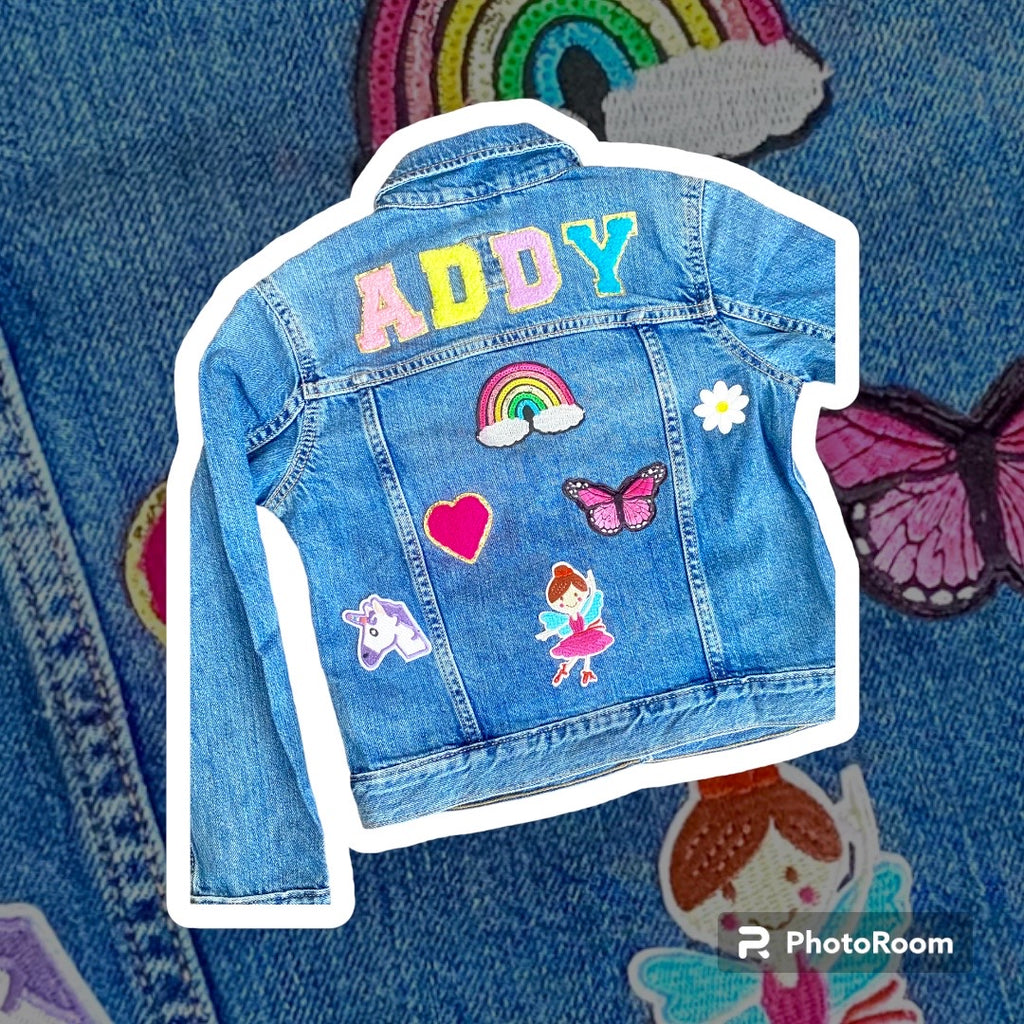 Dearly Threaded Design Deposit for 1 Custom Kids Denim Jacket Baby